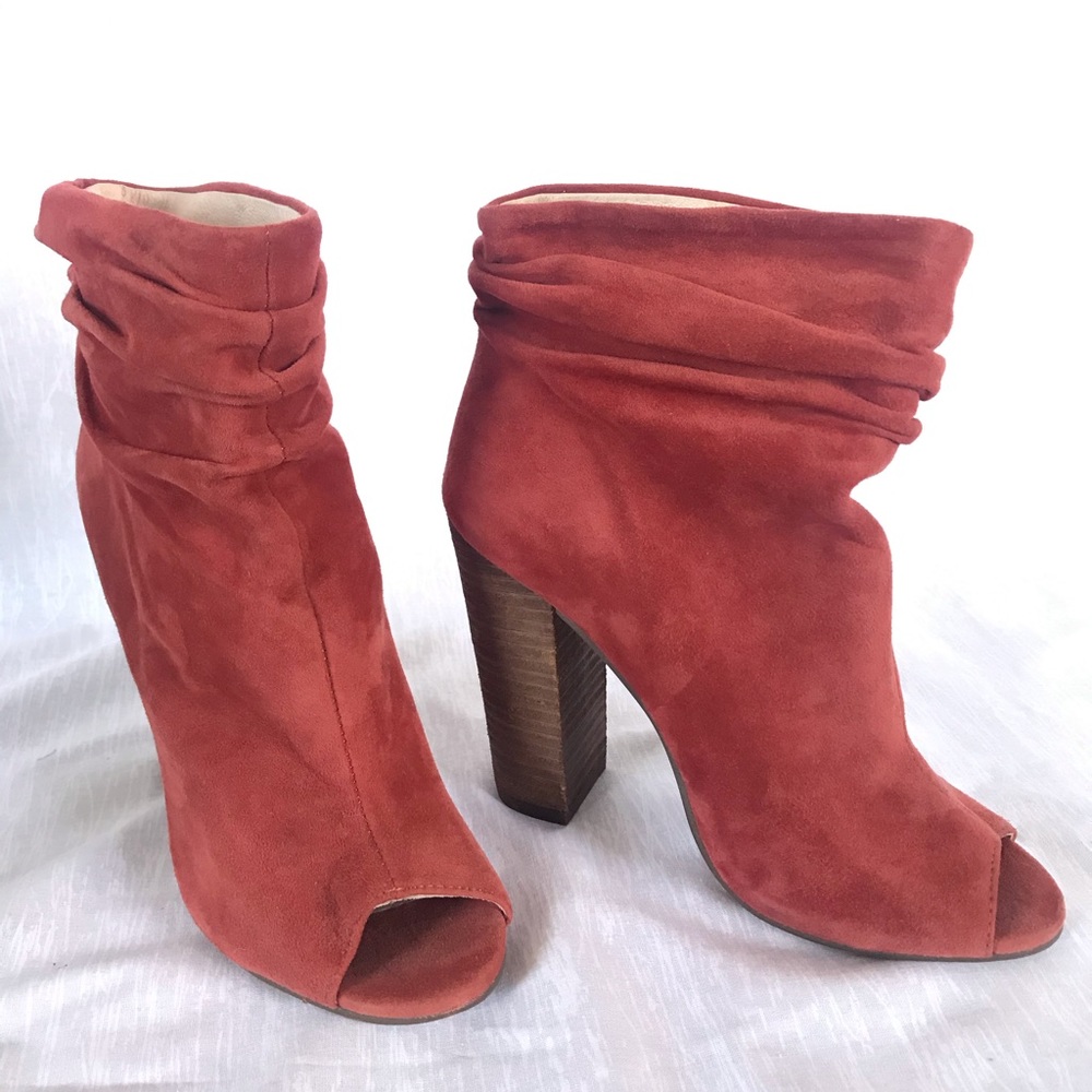 Kristin Cavallari Laurel Suede Peep Toe Booties